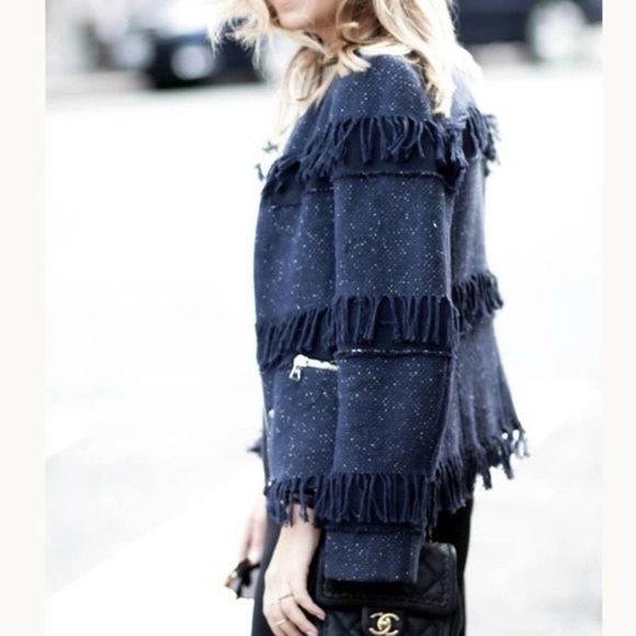 Sandro Paris Tweed Fringe Venice Jacket - Picture 6 of 12